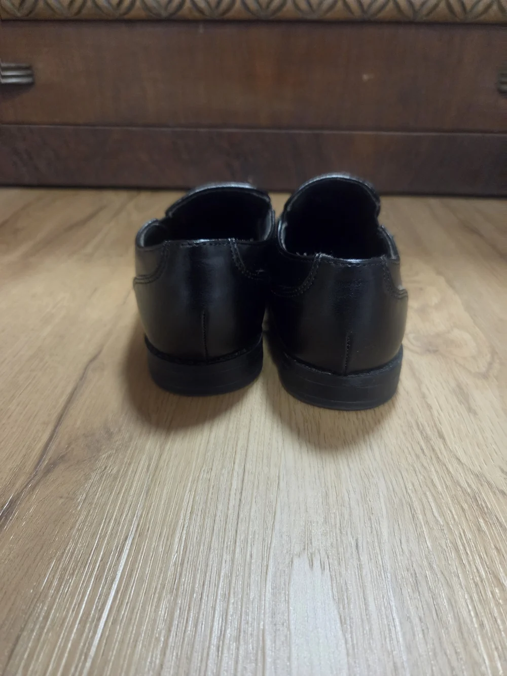 Kid's Black Slip-On Dress Shoes